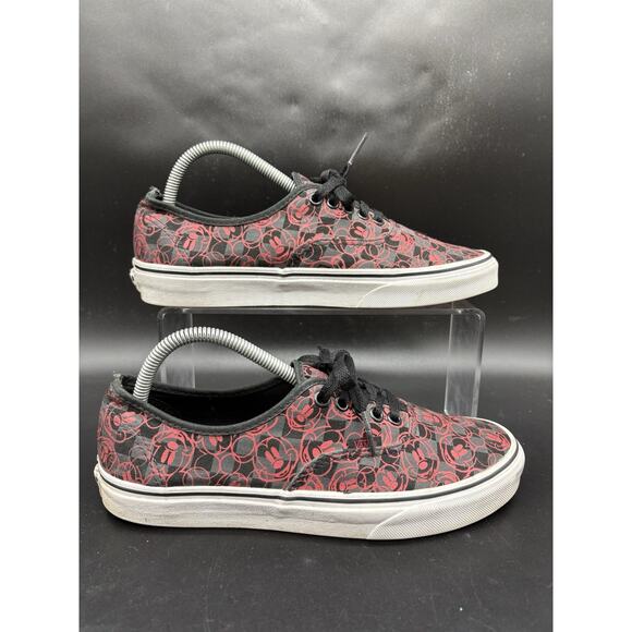Vans Other - Vans x Disney Shoes Mickey Mouse Black Red All Over Heads Men Size 8 Women 9.5